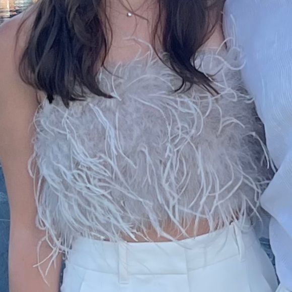 COPY - Revolve LaMarque Feather Top - Picture 3 of 4